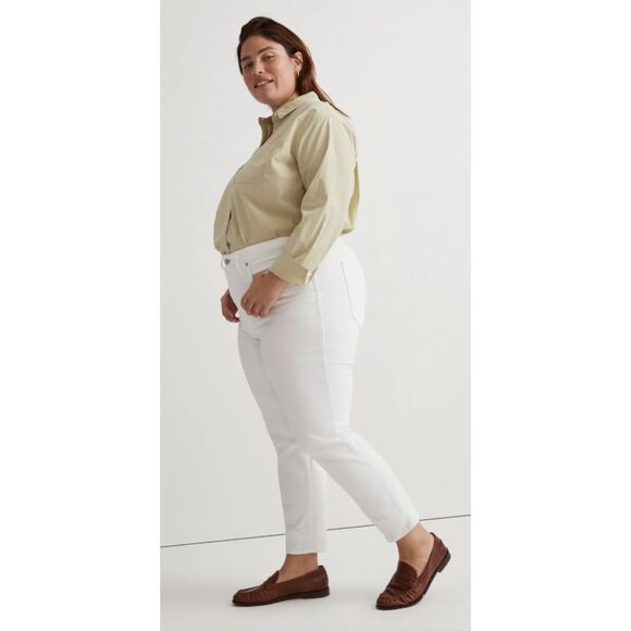 MADEWELL Plus Stovepipe Jeans in Pure White 20W - Picture 3 of 5